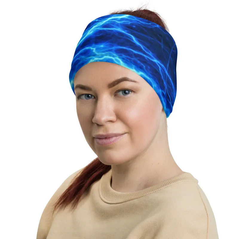 Blue Lightning Neck Gaiter
