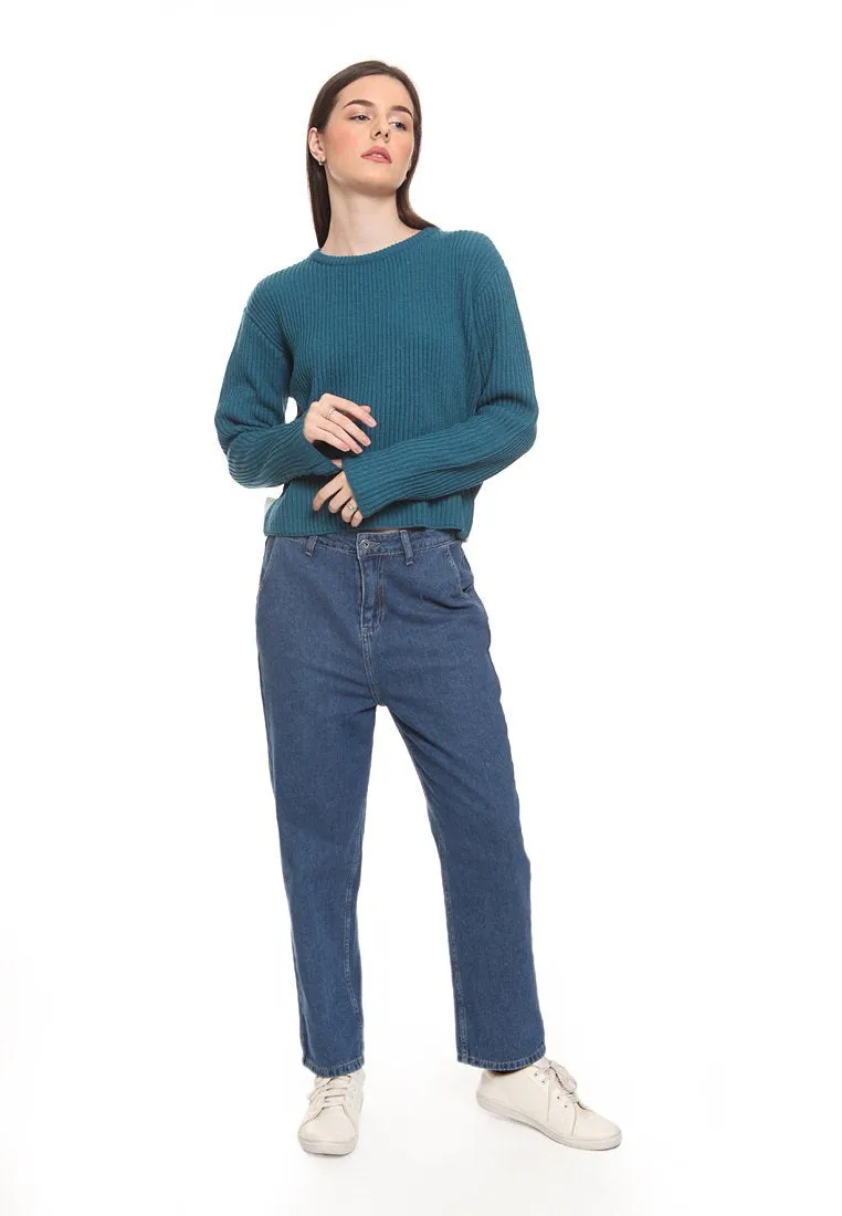 Constrast Slogan Sweater