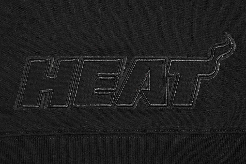 NBA MIAMI HEAT NEUTRAL WOMEN'S CROPPED PO HOODIE (BLACK)
