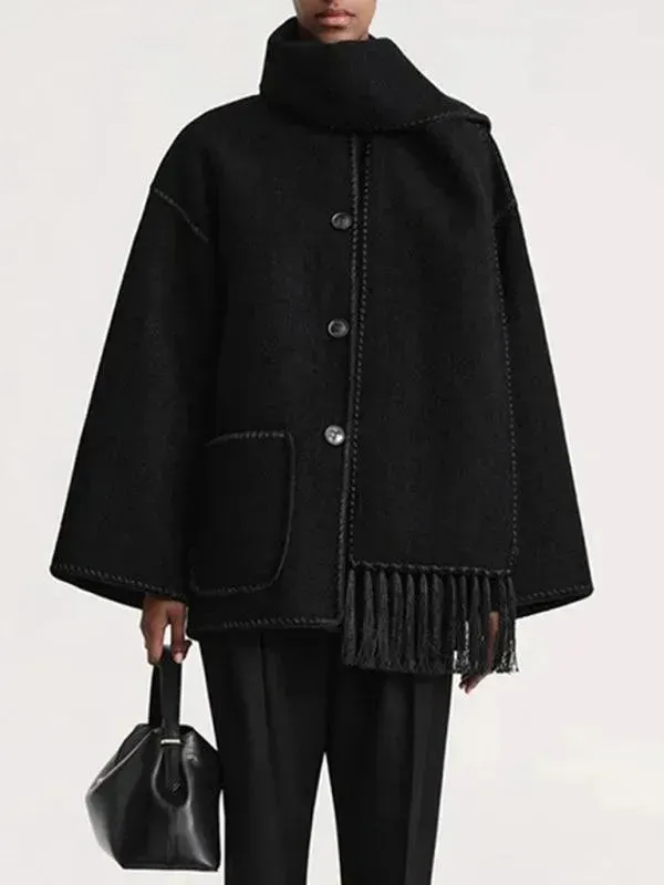 Plus Size Shawl Winter Coat Women